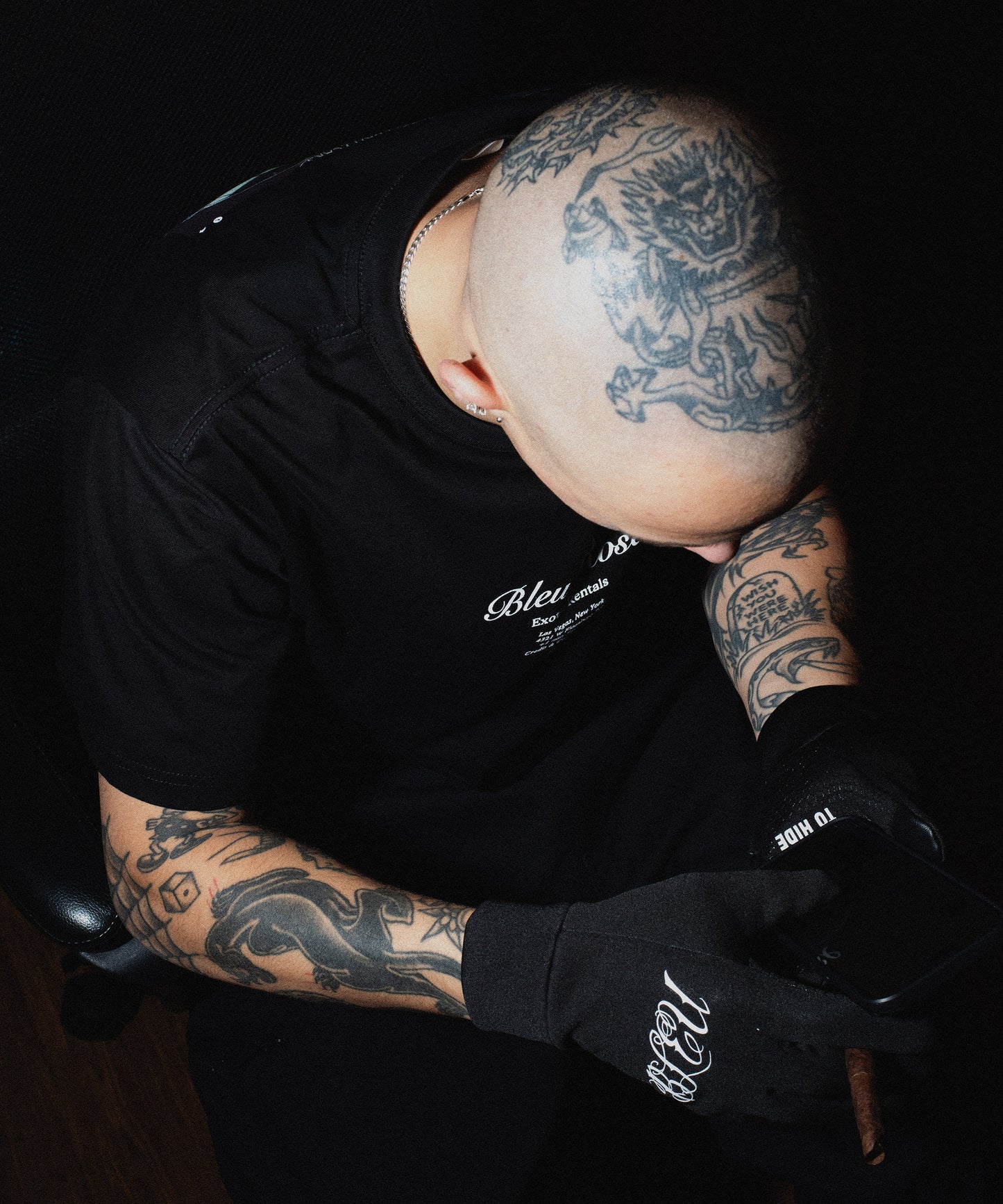 Too Much To Hide Gloves — Black