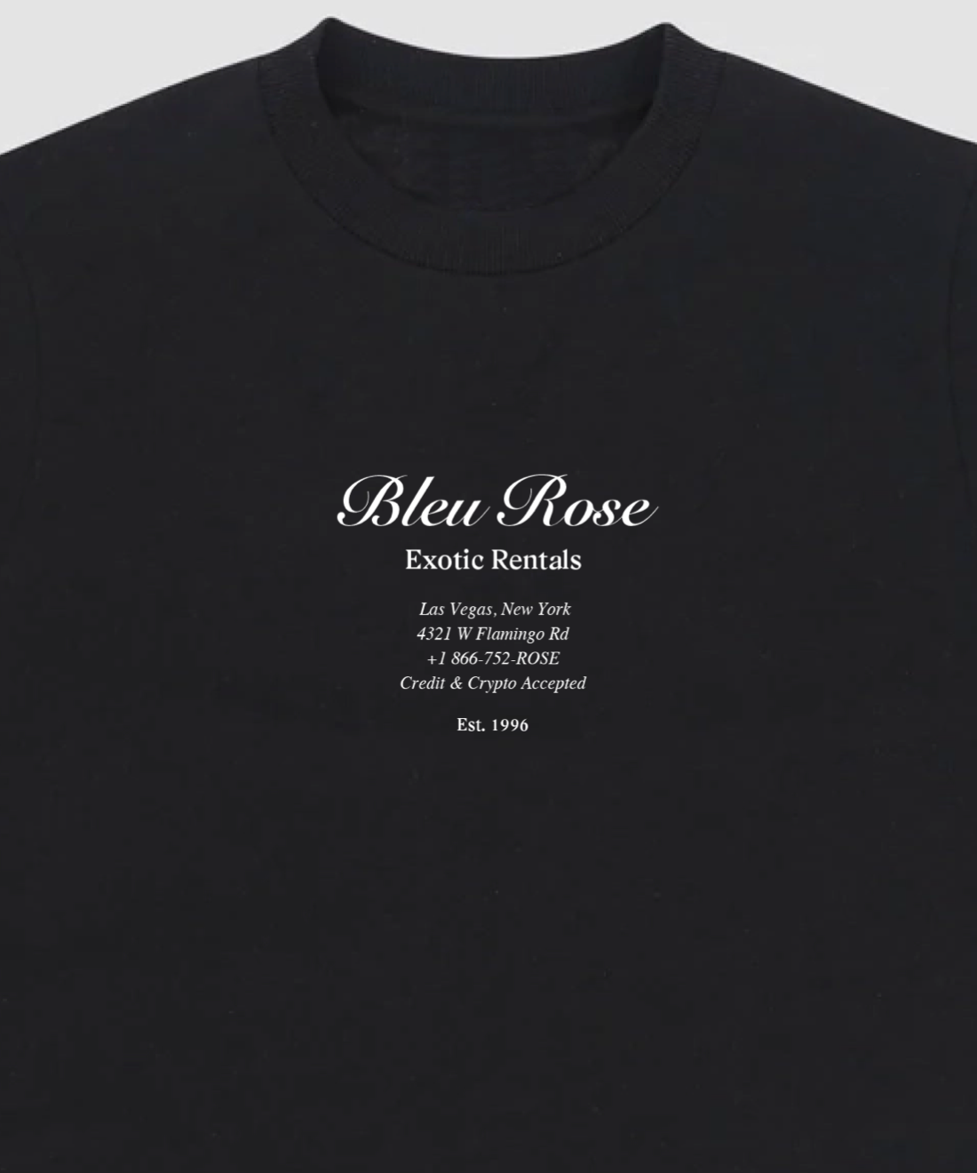 Exotic Rentals T-Shirt — Black