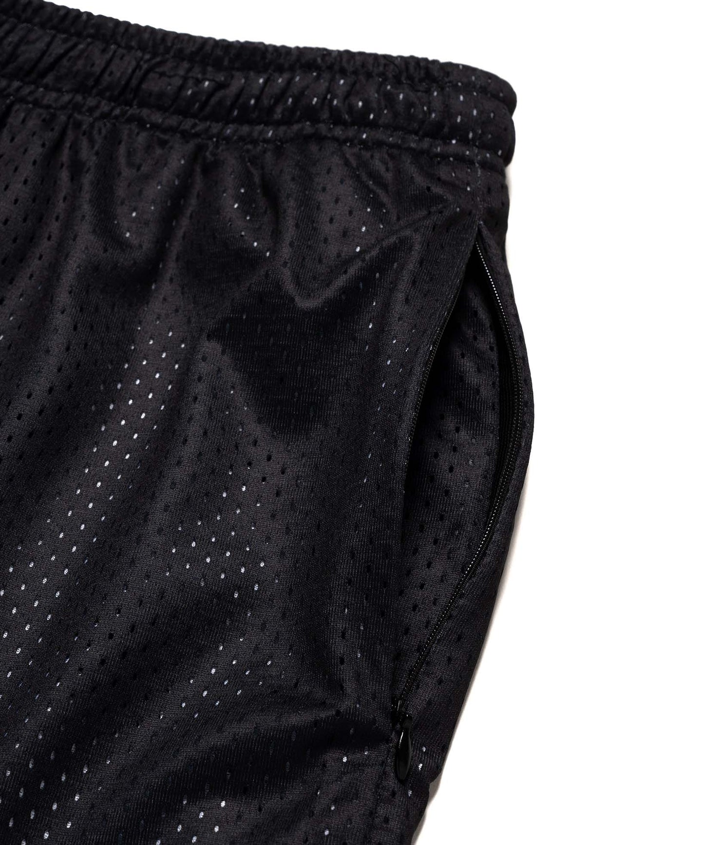 Body Piercing Mesh Shorts — Black