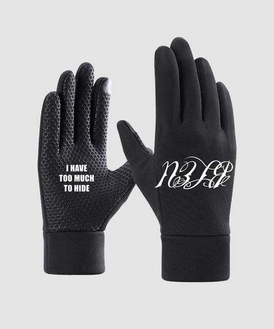 Too Much To Hide Gloves — Black