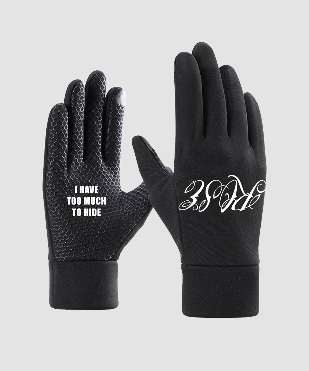 Too Much To Hide Gloves — Black